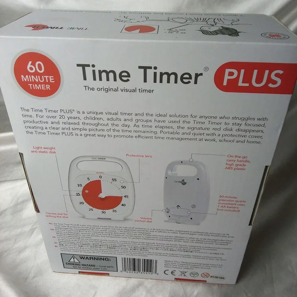 TIME TIMER PLUS VISUAL 60 MINUTE COUNTDOWN TIMER